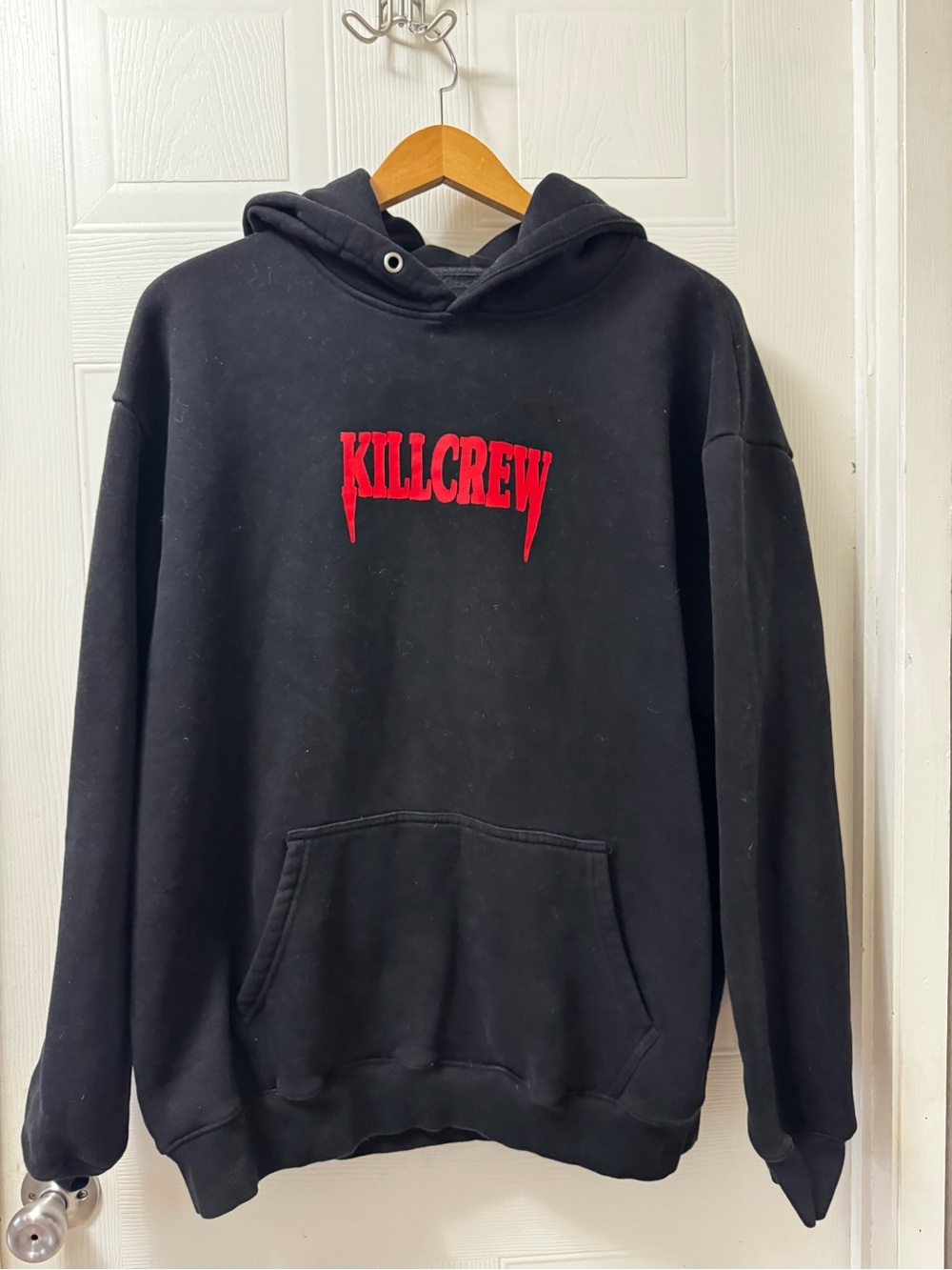 Kill Crew Black Hoodie with Red Logo - Men's Pullover